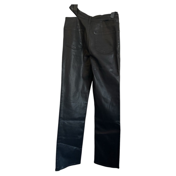 NWT Jonathan Simkhai Amelia Cutout Jeans in coated black - Picture 2 of 9